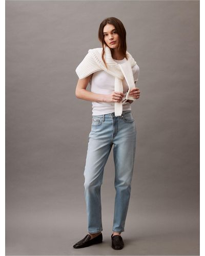 Calvin Klein Original Straight Fit Jeans - Gray