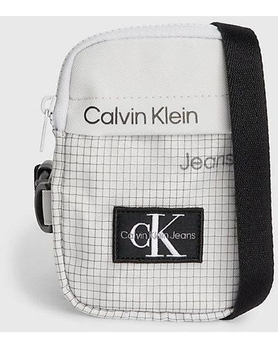 Calvin Klein Bolso bandolera con logo para niños - Gris