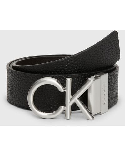 Calvin Klein Reversible Leather Logo Belt - Multicolour