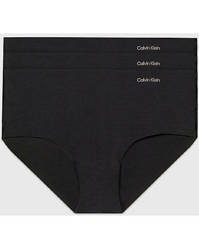 Calvin Klein Pack de 3 braguitas hipster - Invisibles - Negro