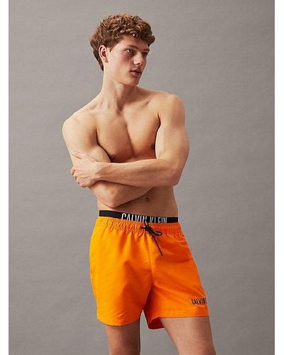 Calvin Klein Bañador corto con cinturilla doble - Intense Power - Naranja