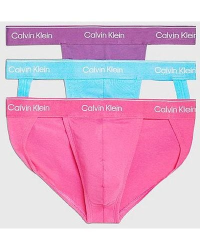 Calvin Klein Pack de 3 slips, tanga y suspensorio - Pride - Rosa