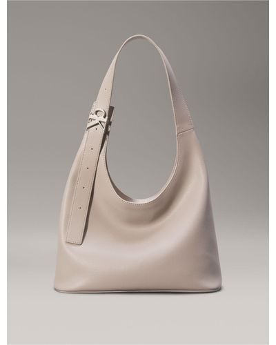 Calvin Klein Archive Hardware Buckle Shoulder Bag - Grey
