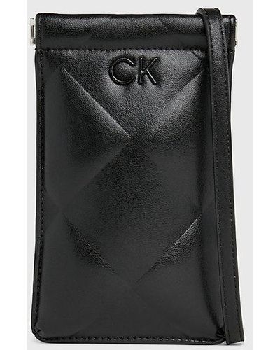 Calvin Klein Bolso bandolera acolchada para el móvil - Negro