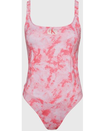 Calvin Klein Maillot de bain à dos nageur - CK Authentic - Rose