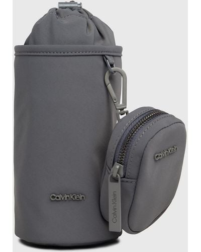 Calvin Klein Bottle Bag And Pouch Set - Grey