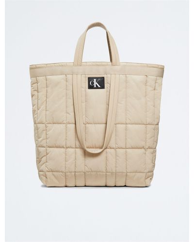 Calvin Klein City Quilted Tote Bag - Natural