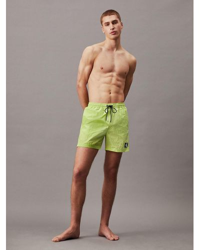Calvin Klein Medium Drawstring Swim Shorts - Green