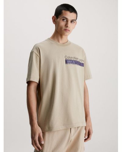 Calvin Klein T-shirt relaxed avec logo - Neutre
