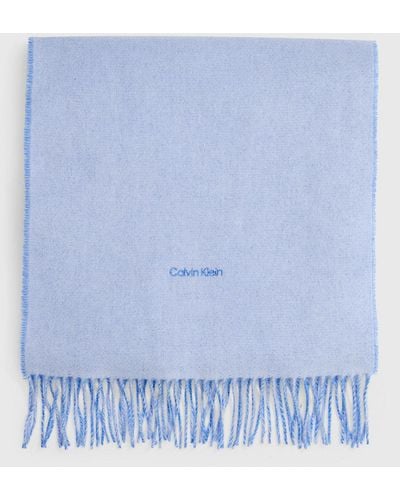 Calvin Klein Écharpe en laine - Bleu