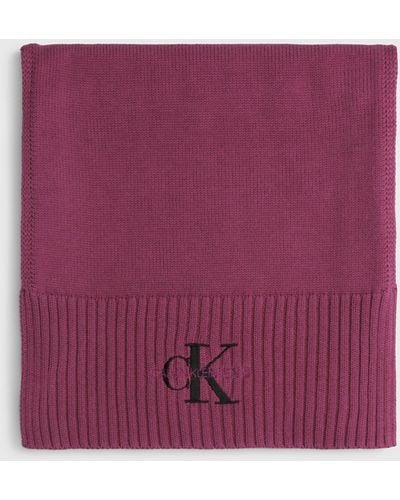Calvin Klein Cotton Scarf - Purple