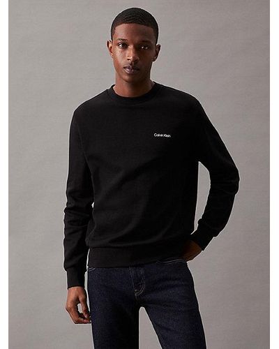 Calvin Klein Recycled Polyester Sweatshirt - - Black - Men - M - Negro