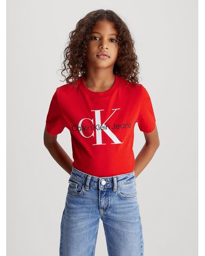 Calvin Klein T-shirt avec logo pour enfant - Rouge