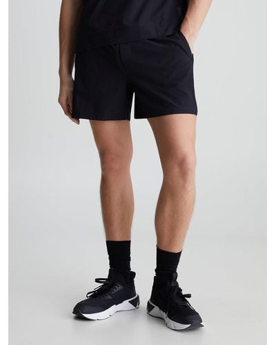 Calvin Klein Short de sport en seersucker - Noir