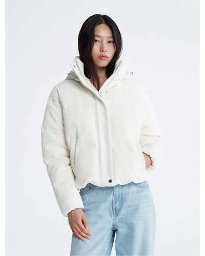 Calvin Klein Short Puffer Jacket - White