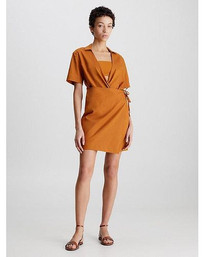 Damen-Kleider von Calvin Klein in Orange | Lyst DE