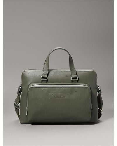 Calvin Klein Refined Utility Commuter Bag - Gray