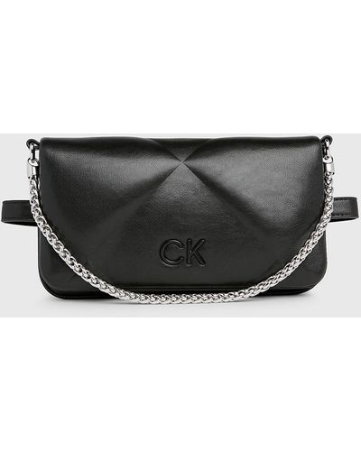 Calvin Klein Sac de ceinture convertible matelassé - Noir