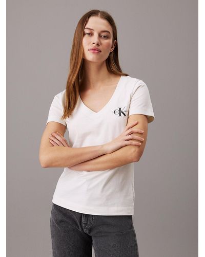 Calvin Klein 2 Pack V-neck T-shirts - Grey