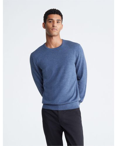 Calvin Klein Extra Fine Merino Sweater - Blue