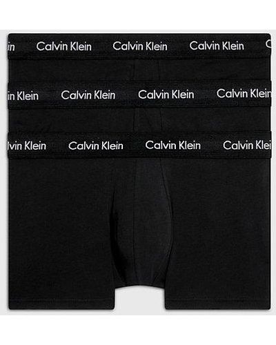 Calvin Klein Low Rise Trunk 3Pk 64G - Negro