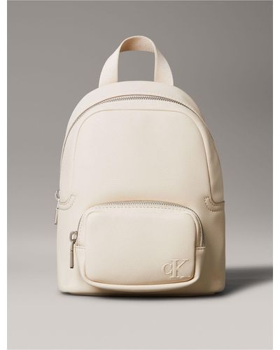Calvin Klein Ultralight Embossed Logo Backpack - Natural