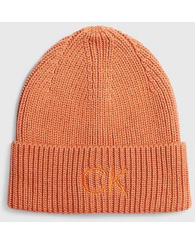 Calvin Klein Mütze aus Baumwolle - Orange