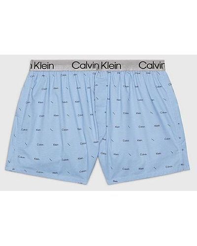 Calvin Klein Slim Fit Boxershort - Modern Structure - Blauw