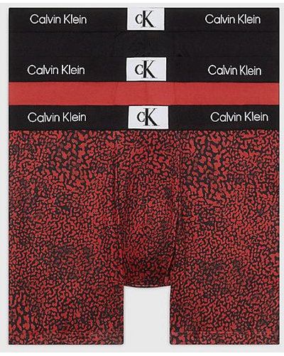 Calvin Klein 3-pack Boxer Briefs - Ck96 - Rood