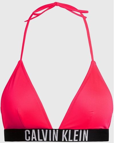 Calvin Klein Triangle Bikini Top - Intense Power - Red