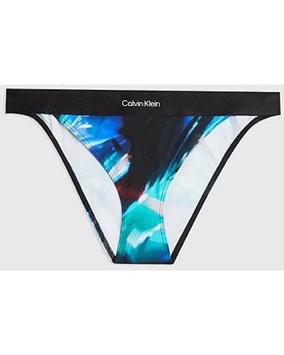 Calvin Klein Partes de abajo de bikini tipo brasileña - CK Refined - Azul