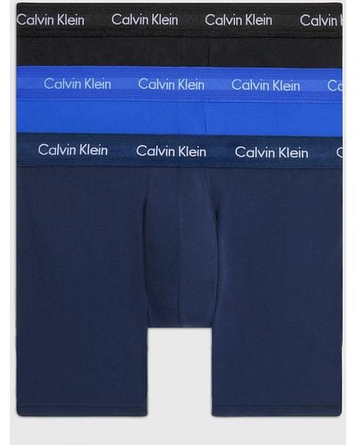Calvin Klein Pack Of 3 Black White And Heather S Boxer Briefsunderwear - Multicolour