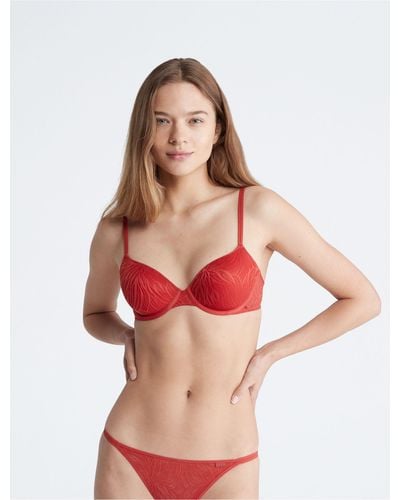 Farmers  Calvin Klein Perfectly Fit Flex Lightly Lined Demi Bra, Rouge -  PriceGrabber