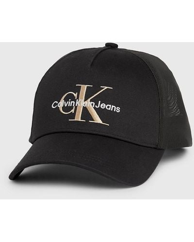 Calvin Klein Twill Logo Trucker Cap - Black