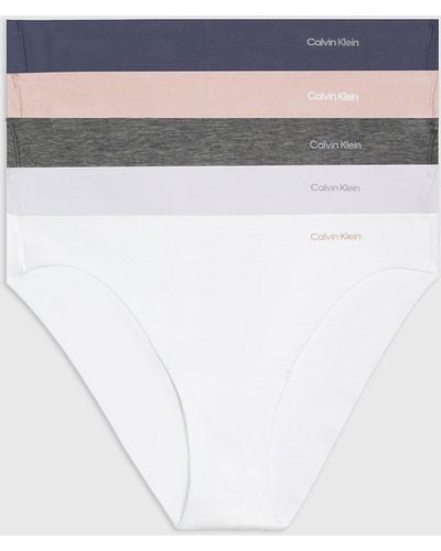 Calvin Klein 5 Pack Bikini Briefs - Invisibles Cotton - Blue