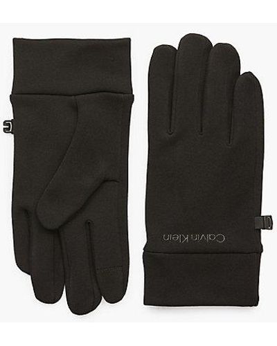 Calvin Klein Gewatteerde Neopreen Handschoenen - Zwart