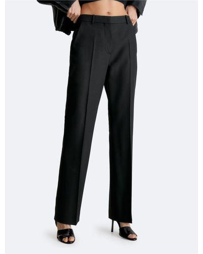 Calvin Klein Slim Straight Woven Pants - Black