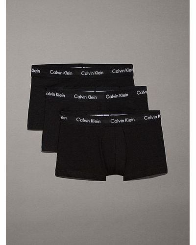 Calvin Klein 3-pack Lage Boxers - Cotton Stretch Wicking - Zwart