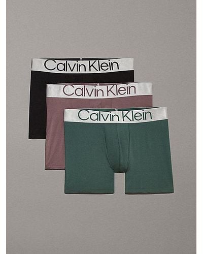 Calvin Klein 3-pack Boxers Lang - Steel Micro - Blauw