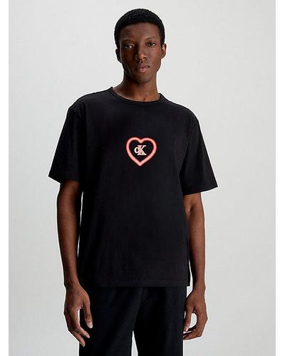 Calvin Klein Lounge-t-shirt Biologisch Katoen - Ck96 - Zwart