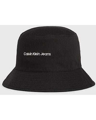 Calvin Klein Gorro de pescador de sarga - Negro