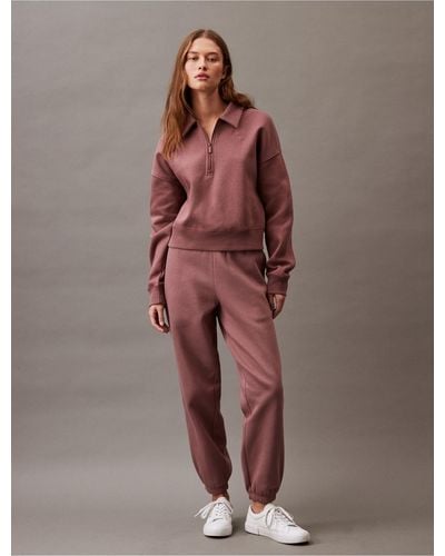 Calvin Klein Archive Logo Fleece Sweatpants - Brown
