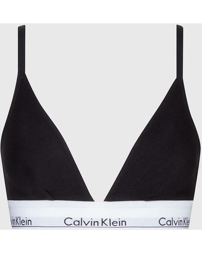Calvin Klein Modern Cotton Stretch-jersey Triangle Bra - Black