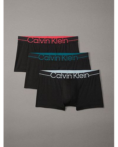 Calvin Klein 3er-Pack Hüft-Shorts - Pro Fit - Grün