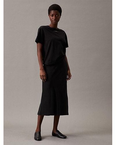 Calvin Klein Camiseta slim de algodón - Negro