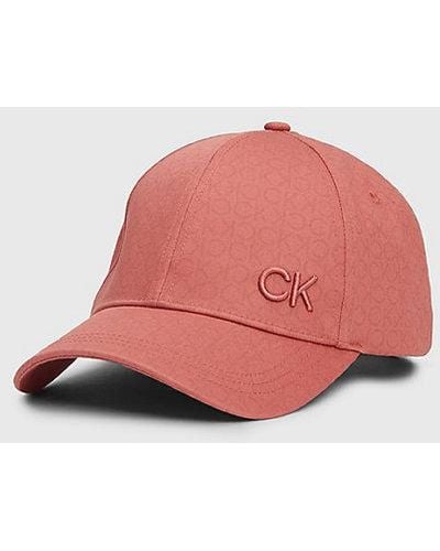 Calvin Klein Logo-Kappe aus Twill - Pink