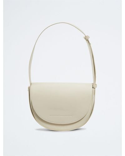 Calvin Klein Elemental Saddle Bag - White