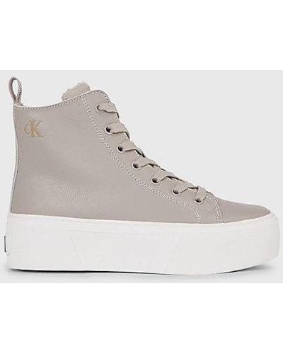 Zapatillas altas con plataforma de Calvin Klein de color Negro Lyst