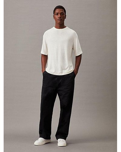 Calvin Klein Pantalón plisado holgado de SeaCell - Gris