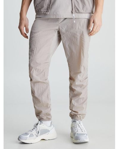 Calvin Klein Pantalon de survêtement à ceinture double - Gris